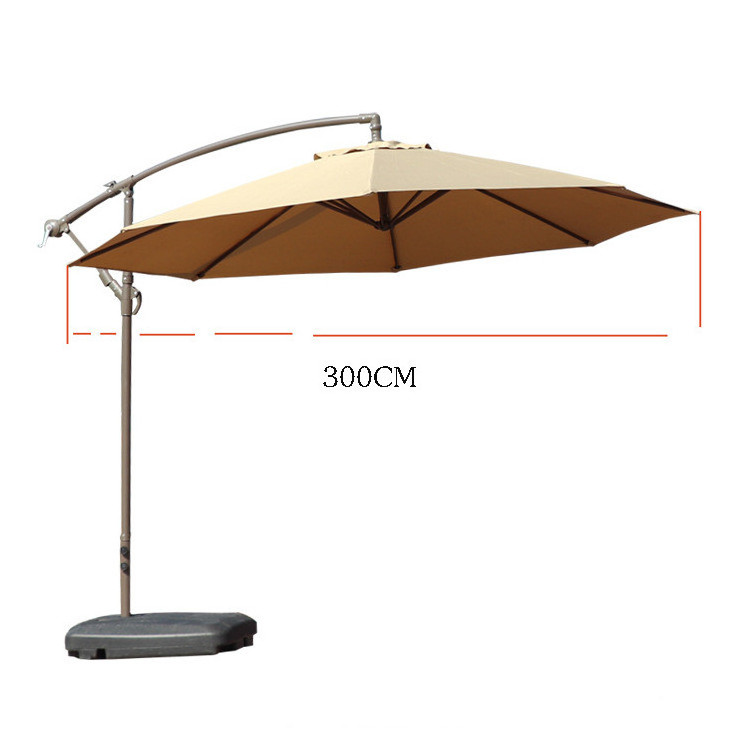 Waterproof Courtyard Banana Umbrellas Outdoor Large Sunshade Parasol Umbrella with Base Stand