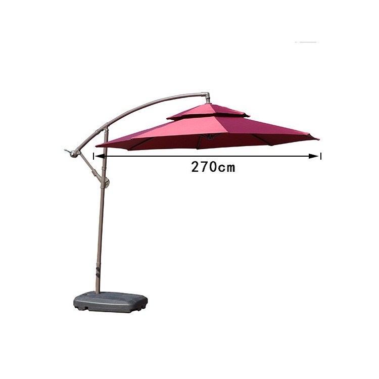 Waterproof Courtyard Banana Umbrellas Outdoor Large Sunshade Parasol Umbrella with Base Stand