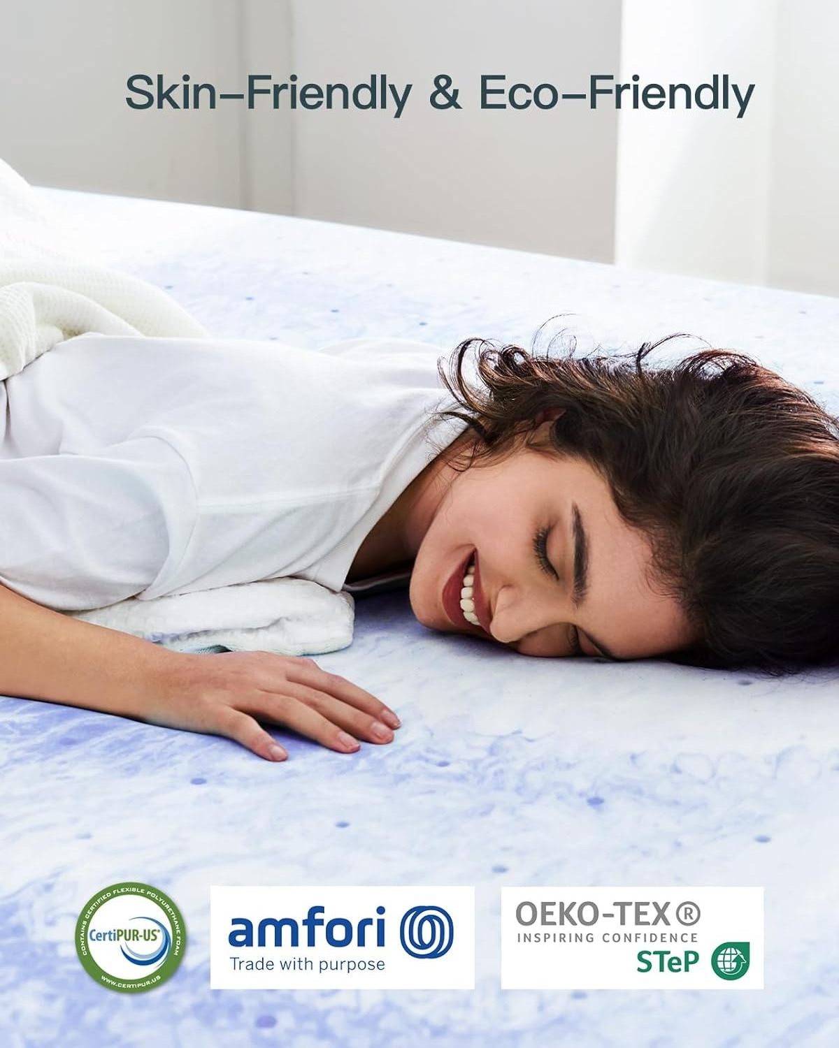 3 Inch Queen CertiPUR-US Certified Memory Foam Mattress Topper for Pressure Relief and Cooling Gel Infusion