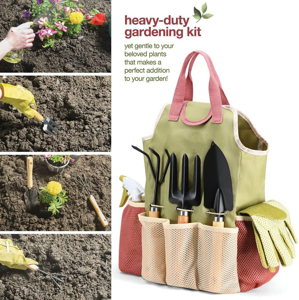 Complete Garden Durable Tool Kit Comes With Bag and Gloves for Women and Men