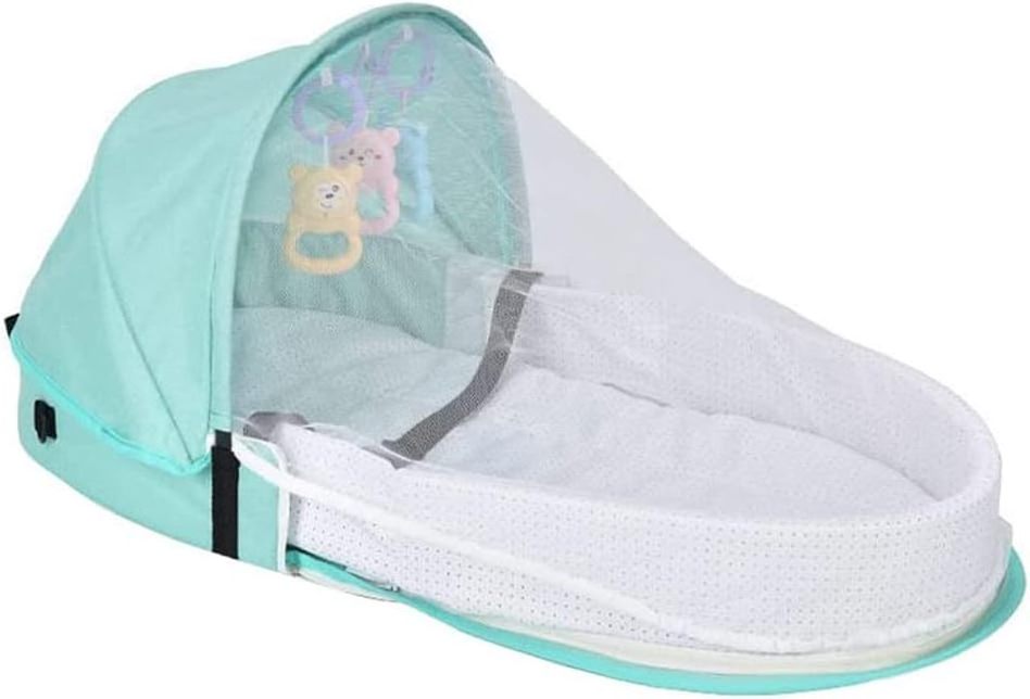 Soft Foldable Travel Cot Infant Newborn Portable Baby Crib Bed for Outdoor Shopping Camping Travel