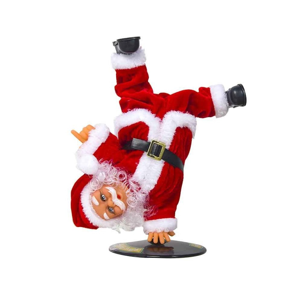 Handstand Street Dance Electric Music Santa Claus Doll Children's Toys Christmas Decoration Christmas Gifts