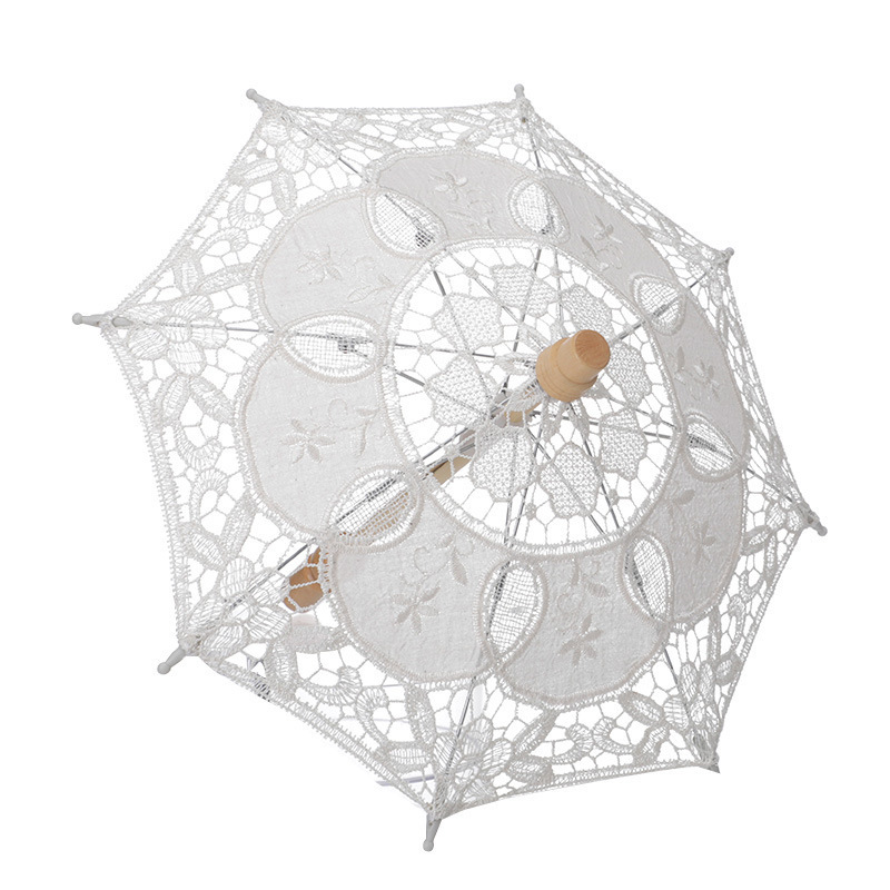 Photography ornaments lace umbrella wedding photography white cotton umbrella wedding decoration