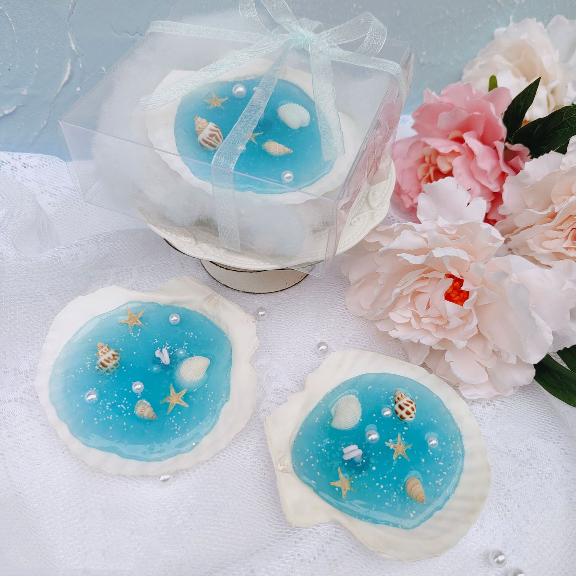 Ocean Shell Candles Creative Soy Wax Ins Style Aromatherapy Handmade Gift Ocean Shell Scented Candles