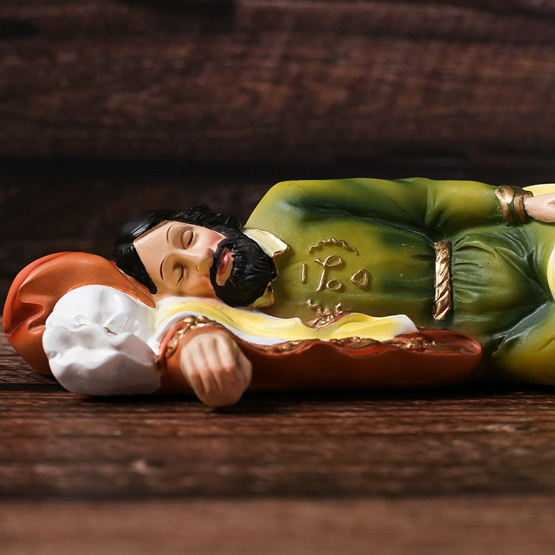 Catholic Sleeping St. J Statue Resin Sculpture Figurine Decoration Ornament Religious Crafts Jesus Religious Statues