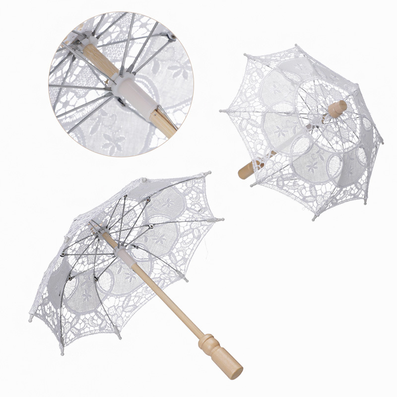 Photography ornaments lace umbrella wedding photography white cotton umbrella wedding decoration