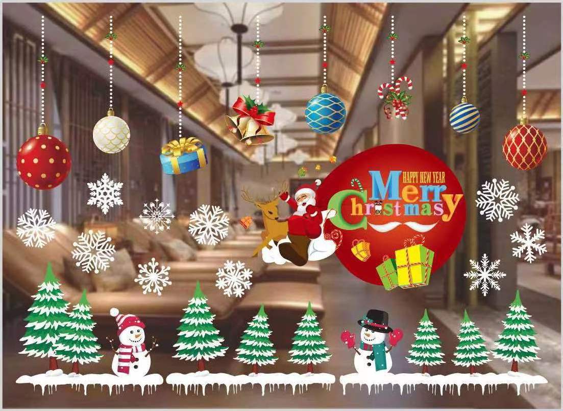 New Design Xmas  Decorations for Home New Year Gift Christmas Window Stickers