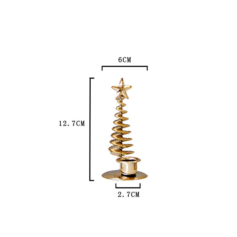 Metal Pine Christmas Tree Candlestick Holder Metal Christmas Tree Candle Holders