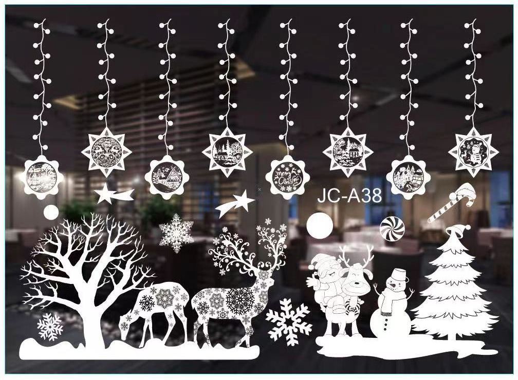 New Design Xmas  Decorations for Home New Year Gift Christmas Window Stickers