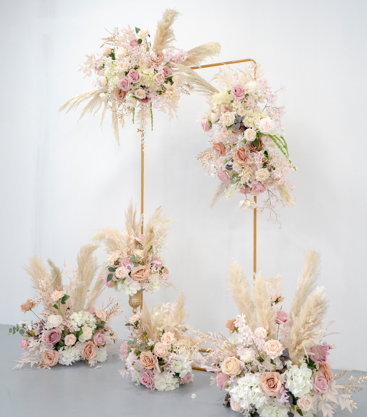 Pampas Grass Artificial Reed Wedding Arch Floral Arrangement Backdrop Wall Decor