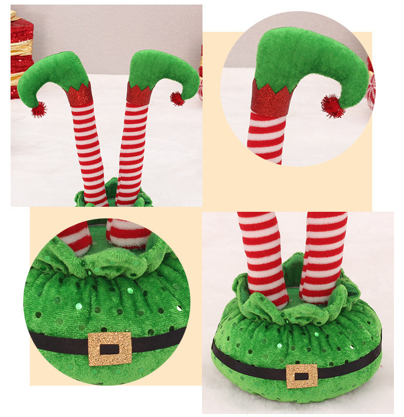 Factory wholesale new Christmas decoration supplies upside down elf legs holiday party indoor decoration ornaments