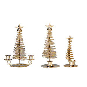 Metal Pine Christmas Tree Candlestick Holder Metal Christmas Tree Candle Holders