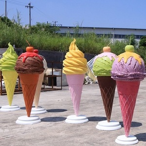 Ice Cream Sculpture Creative Outdoor Decoration Shopping Mall Window Display Ice Cream FRP Sculpture