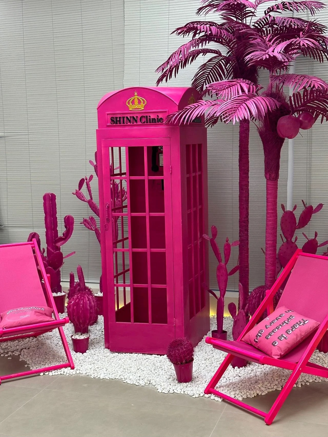 Pink Telephone Booth with Audio Guestbook for Wedding Decoration Neon Light London Telephone Booth