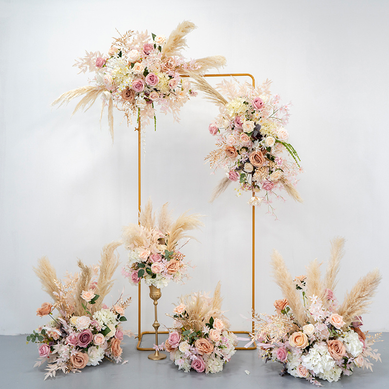 Pampas Grass Artificial Reed Wedding Arch Floral Arrangement Backdrop Wall Decor