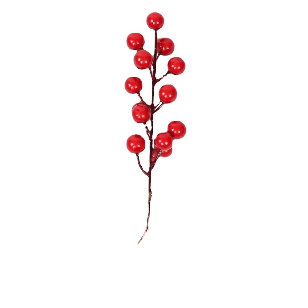 Cheap 14heads Christmas Red Berries Foam Artificial Materials Branch Berry Branch