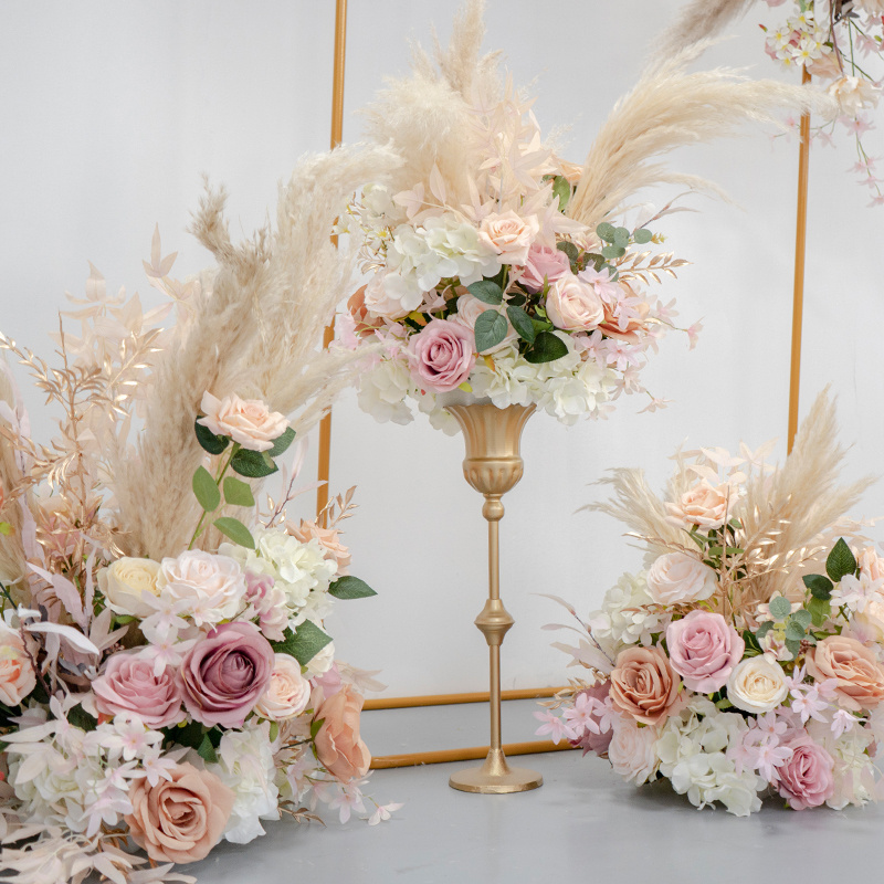 Pampas Grass Artificial Reed Wedding Arch Floral Arrangement Backdrop Wall Decor