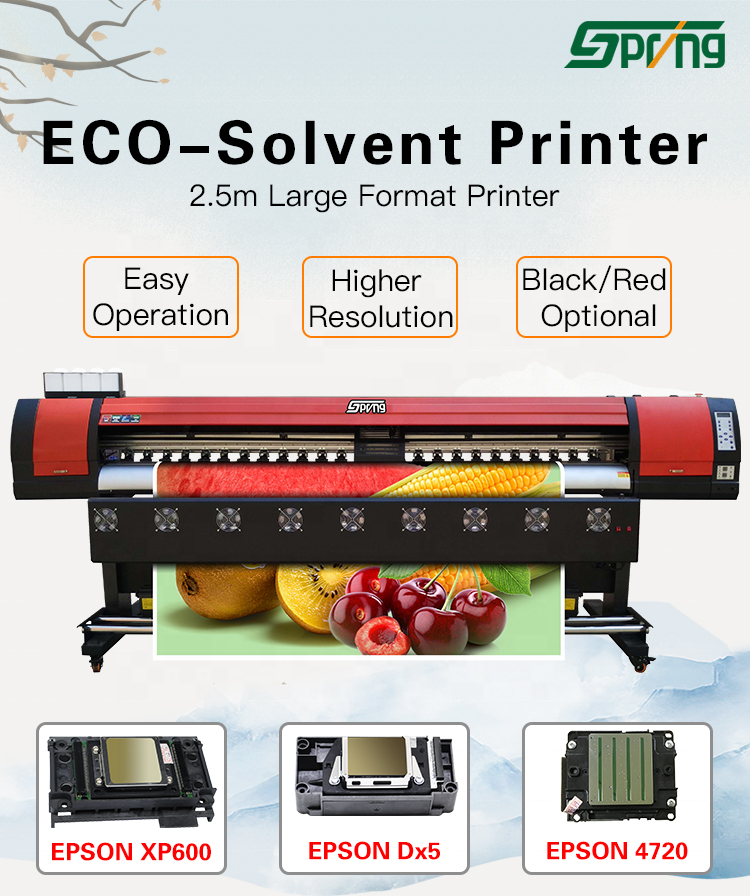 best quality eco solvent printer 1.8m 1.6m 2.5m 3.2 large format I3200 dx5 xp600 head plotter maintop eco solvent printing