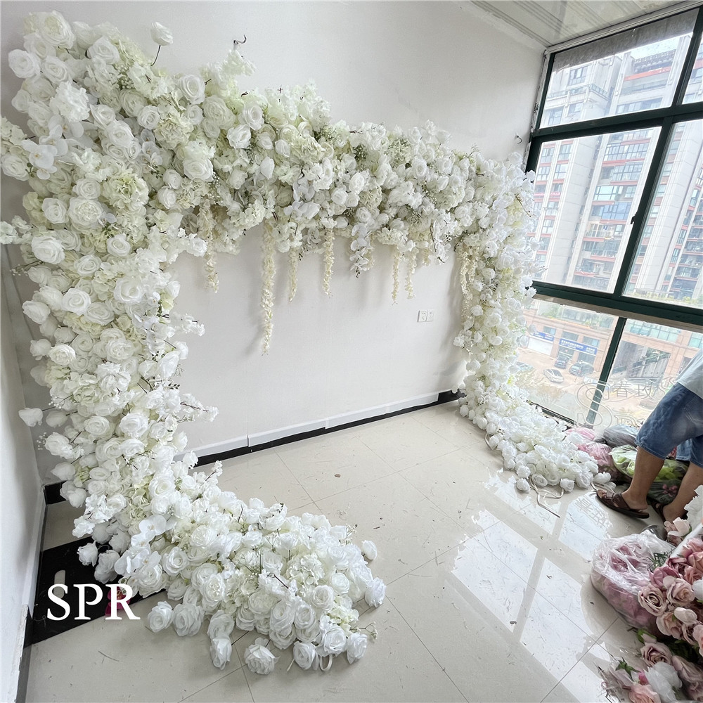 SPR  8ft x 8ft Finished Rose Flower Wall for Wedding  baby occasion party event backdrop decorations arrangement floral