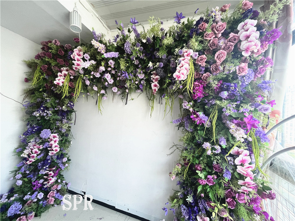 SPR bridal bouquet Artificial Rose  Backdrop Simulation Flower Wall Panel For Wedding Party Background Floral Decoration Pa