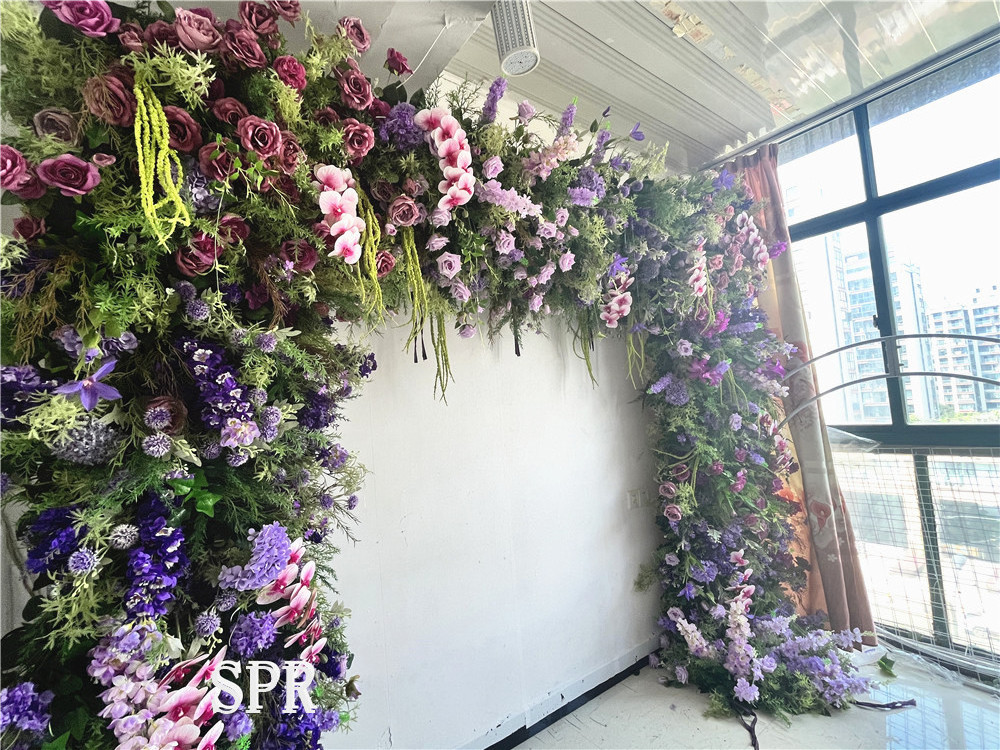 SPR bridal bouquet Artificial Rose  Backdrop Simulation Flower Wall Panel For Wedding Party Background Floral Decoration Pa