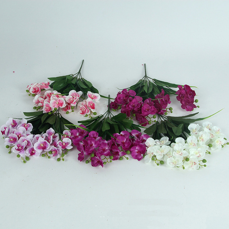 SPR artificial flowers bulk 5 branches butterfly orchids bouquets decorative artificial flower for wedding party backdrop