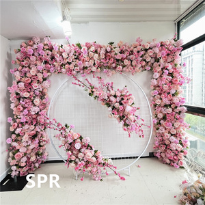 SPR Cheap Artificial Flower Wall Wedding Decor Pink Blush  Mix color Roll Flower Wall For Wedding Decoration