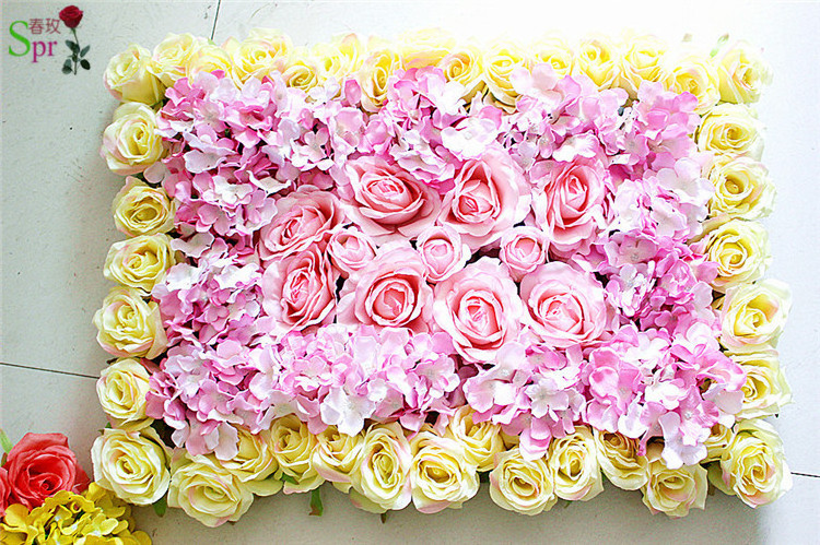 SPR artificial hydrangea rose wedding flower wall panel backdrop arrangements decorative floral decoration