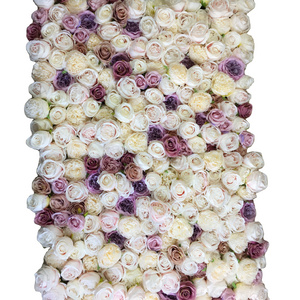 SPR High quality 3D artificial wedding decoration rose flower wall backdrop