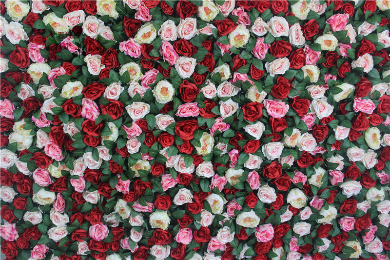 SPR 3D Good quality custom made wedding rose flower wall hanging artificial flowers wholesale wedding  decoration flower