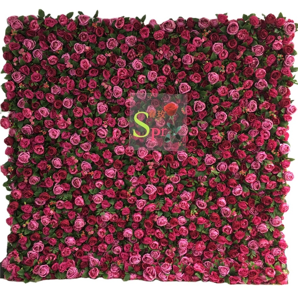 SPR  Events Table Decorative Silk plants green Foliage Branch artificial flower wall Rose Artificial Decoration