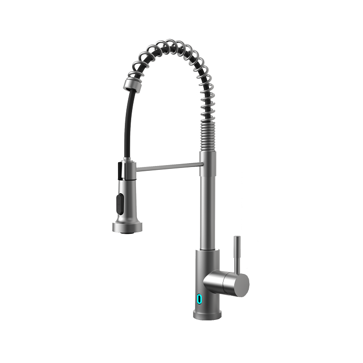 Sensor Spring Pull Out Kitchen Faucet Non Touch Sink Mixer Stainless Steel Kitchen Faucet