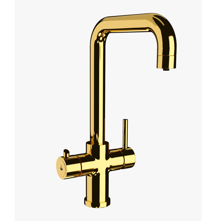 New develop gold rose stainless steel Boiled  Water boiling water 3 way Kitchen Sink Faucets