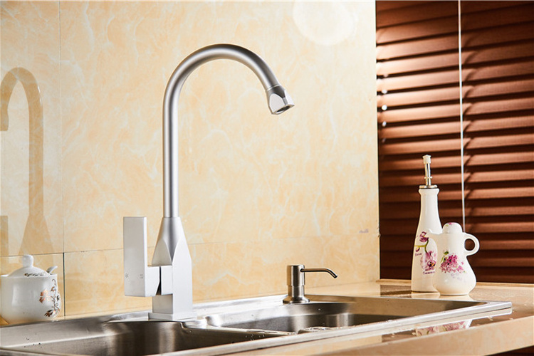 High quality factory price aluminum silver color sink kitchen sink faucet