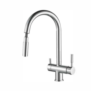 Pull out 3 way purifier water faucet long neck Sink Deck Mounted Kitchen pull out Faucet