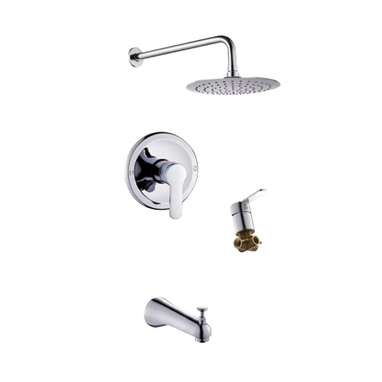 Factory Direct Sale  Wall Mounted Hidden Shower Sets Bathroom Single Handle Shower  Water Fall Shower Faucet