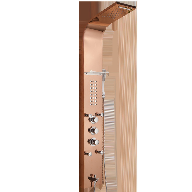 304 stainless steel shower screen thermostatic shower set wall mounted all copper faucet shower