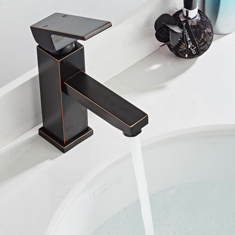 Aluminium  Material  black  wash face  basin faucet