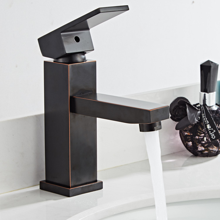 Aluminium  Material  black  wash face  basin faucet