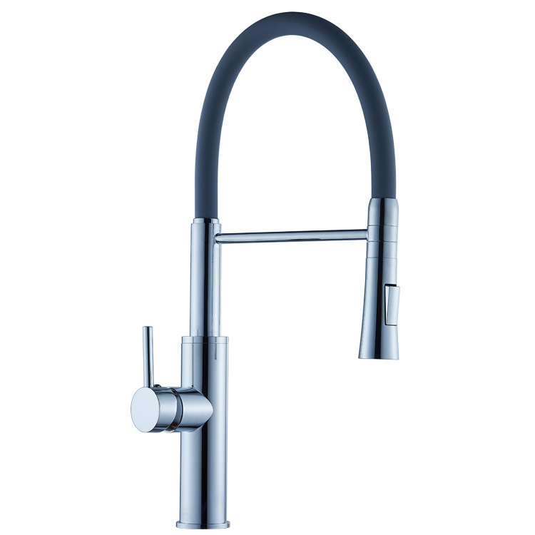 gray color pull out down 2 way kitchen faucet