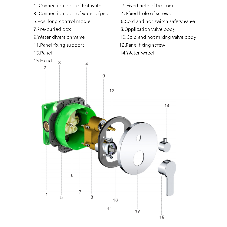 Concealed Two Function Wall Mounted Rain Shower System Chrome Plated Shower Sets