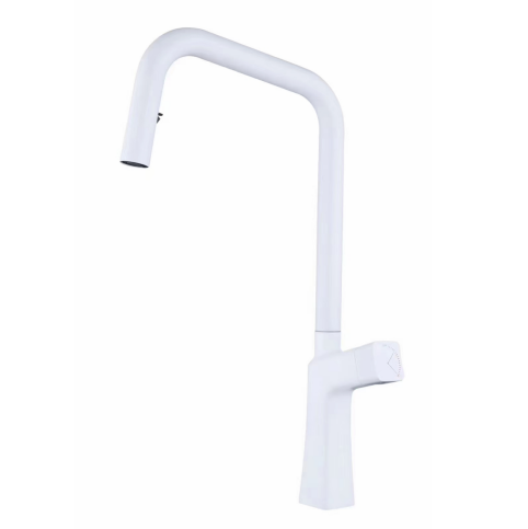 Hot sale Modern design special customized handle cold hot mixer white kitchen faucet