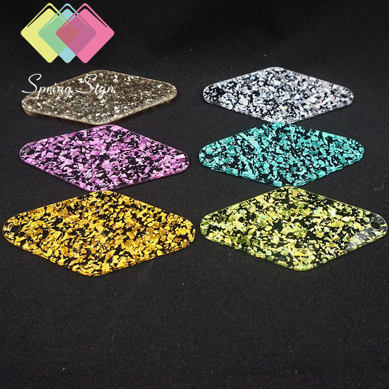 spring sign wholesale 3mm laser cutting colorful pattern cast clear glitter acrylic sheet supplier