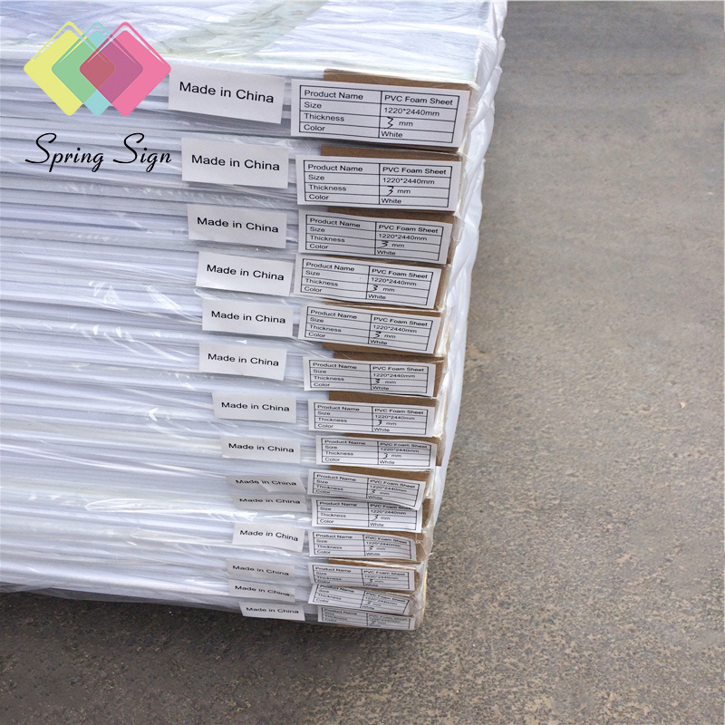 Spring Sign 10mm 12mm 15mm high density solid pvc forex foam sheet board 55 density celuka sheets 18mm