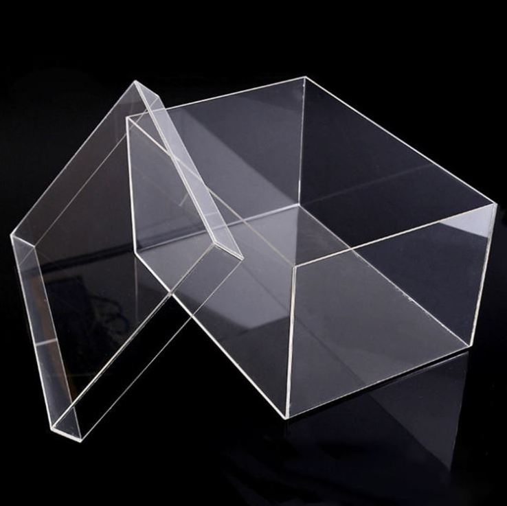 transparent front drop  acrylic sneaker shoe box boy storage acryl shoe display box