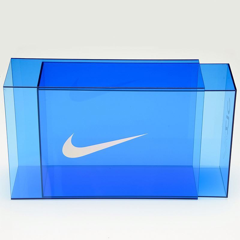 Spring Sign Custom Logo Printing Acrylic Shoe Box with Drawer Acrylic Sneaker Collection Box