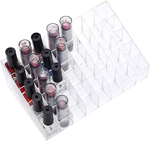 spring sign lipstick metal acrylic holder cardboard display stand cosmetic makeup storage organizer