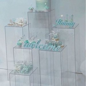 Spring Sign flower Bouquet pillar column vase stands wedding Centerpieces Flower acrylic Stand