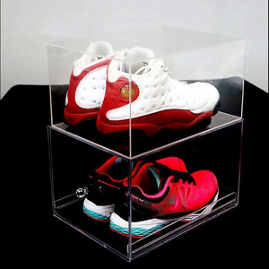 Spring Sign transparent schuhe nike acrylic sneaker shoe box plexiglass storage case