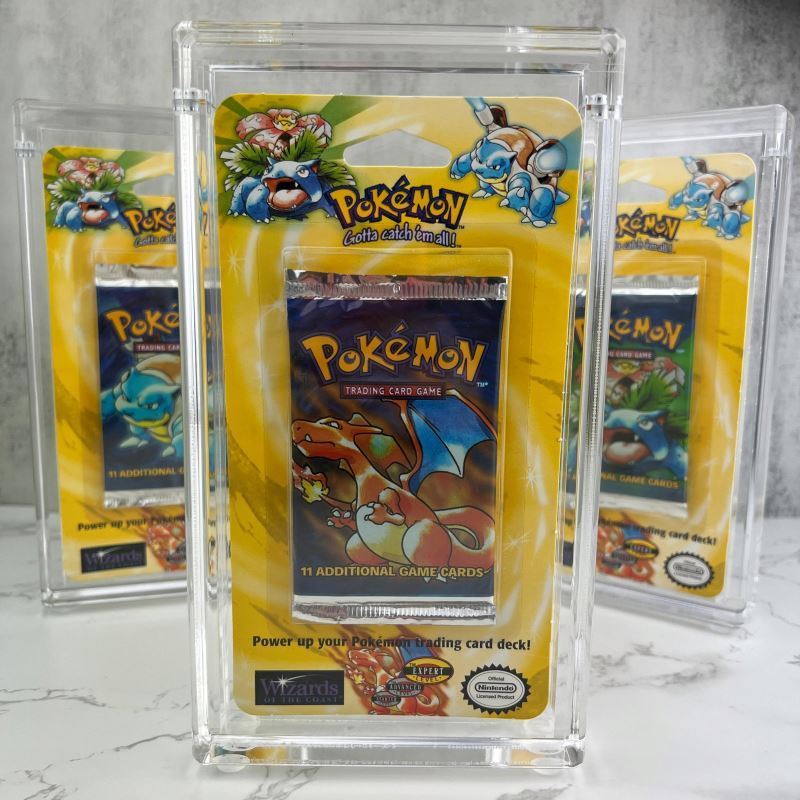 Spring Sign magnetic transparent acrylic display case pokemon card individual package protective holder